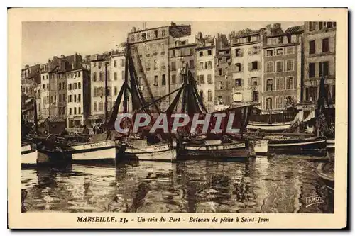 Ansichtskarte AK Marseille Un Coin du Port Bateaux de Peche a Saint Jean