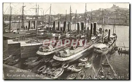 Ansichtskarte AK Marseille vue prise du Quai du Port