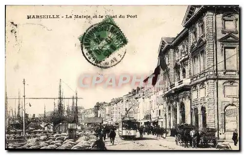 Cartes postales Marseille La Mairie et le Quai du Port