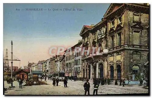 Ansichtskarte AK Marseille Le Quai et l'Hotel de Ville