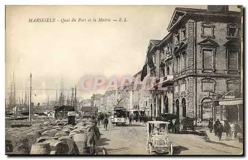 Ansichtskarte AK Marseille Quai du Port et la Mairie