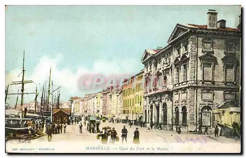 Ansichtskarte AK Marseille Quai du Port et la Mairie