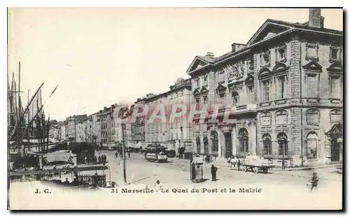 Ansichtskarte AK Marseille le Quai du Port et la Mairie