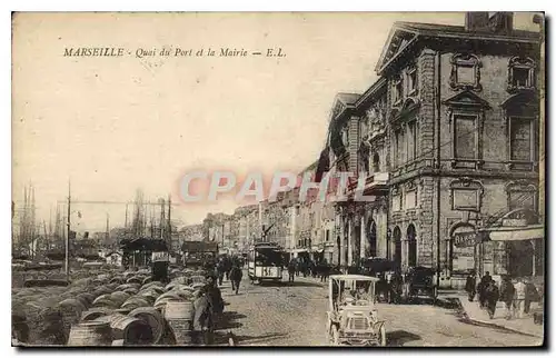 Ansichtskarte AK Marseille Quai du Port et la Mairie