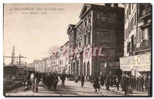 Ansichtskarte AK Marseille Quai du Vieux Port et la Mairie