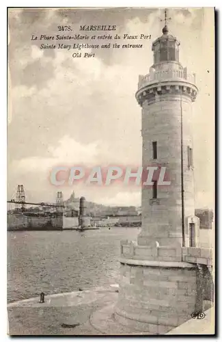 Ansichtskarte AK Marseille le Phare Sainte Marie et entree du Vieux Port