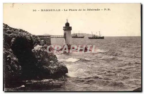 Ansichtskarte AK Marseille le Phare de la Desirade