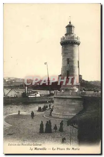 Cartes postales Marseille le Phare Ste Marie