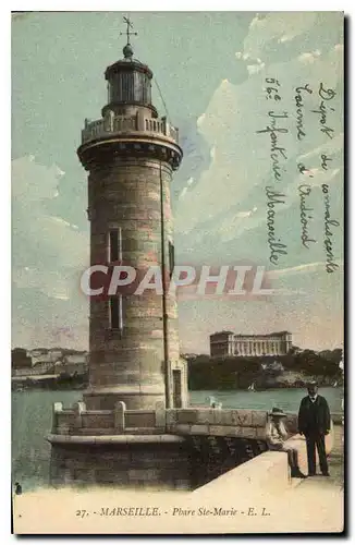 Ansichtskarte AK Marseille Phare Ste Marie