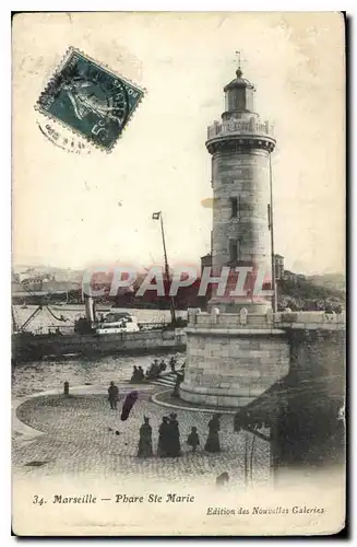 Ansichtskarte AK Marseille Phare Ste Marie