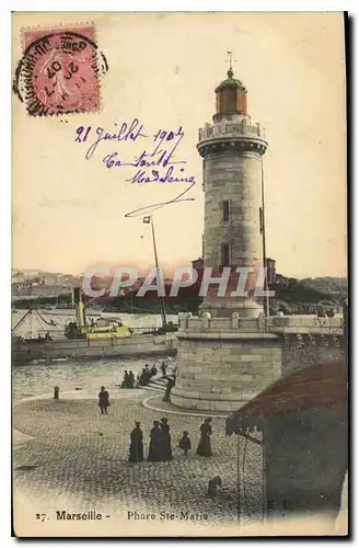 Ansichtskarte AK Marseille Phare Ste Marie