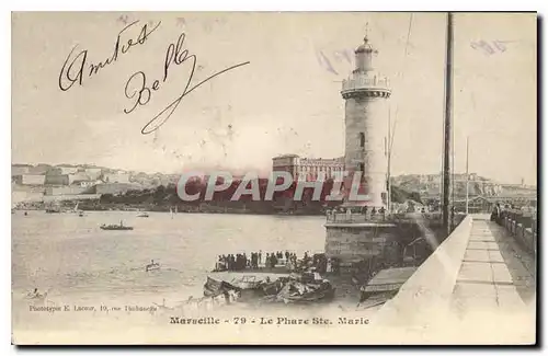 Ansichtskarte AK Marseille le Phare Ste Marie