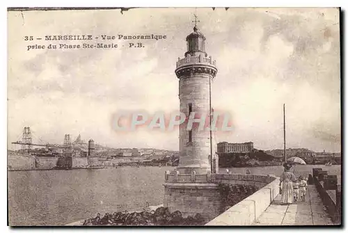 Ansichtskarte AK Marseille vue panoramique prise du Phare Ste Marie