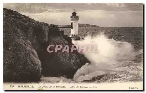 Ansichtskarte AK Marseille le Phare de la Desirade Effet de Vagues