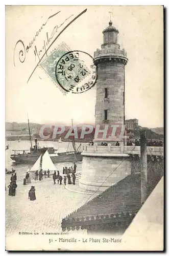 Ansichtskarte AK Marseille le Phare Ste Marie