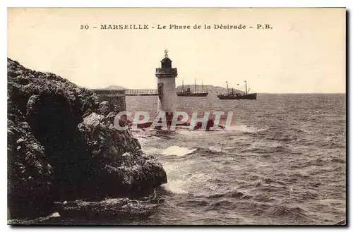 Ansichtskarte AK Marseille le Phare de la Desirade