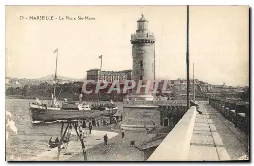 Ansichtskarte AK Marseille le Phare Ste Marie