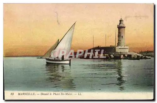 Ansichtskarte AK Marseille Devant le Phare Ste Marie