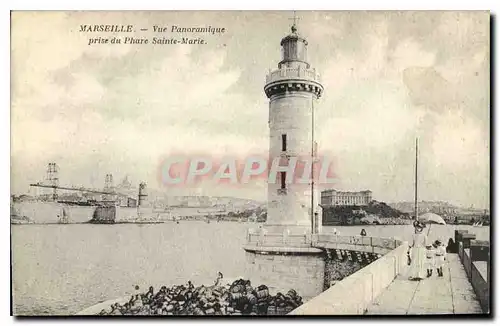 Ansichtskarte AK Marseille vue panoramique prise du Phare Sainte Marie