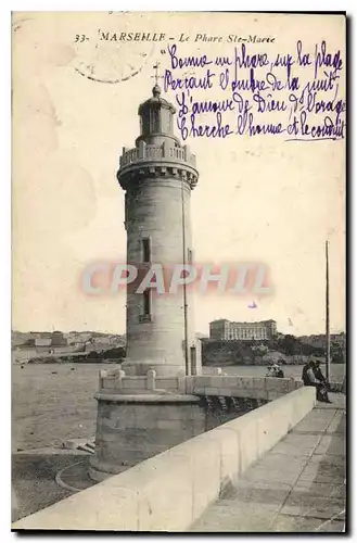 Ansichtskarte AK Marseille le Phare Ste Marie