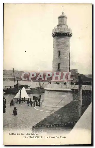 Ansichtskarte AK Marseille le Phare Ste Marie