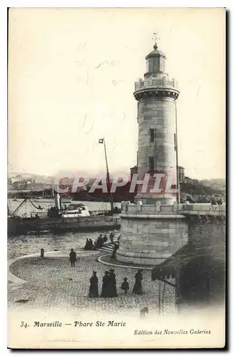 Ansichtskarte AK Marseille Phare Ste Marie