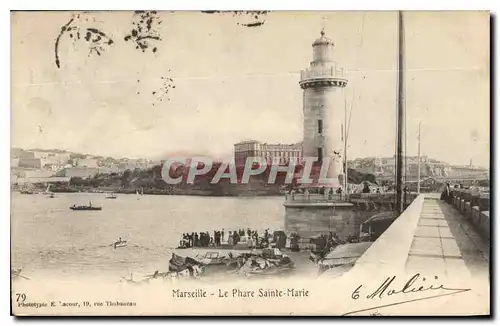 Cartes postales Marseille le Phare Sainte Marie