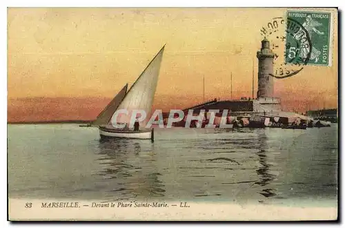 Ansichtskarte AK Marseille devant le Phare Sainte Marie