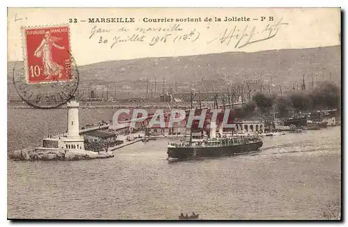 Cartes postales Marseille Courrier sortant de la Joliette