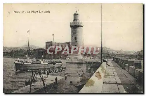 Ansichtskarte AK Marseille le Phare Ste Marie