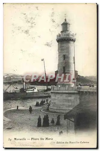 Ansichtskarte AK Marseille Phare Ste Marie