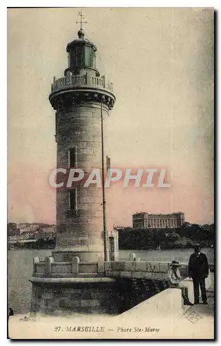 Ansichtskarte AK Marseille Phare Ste Marie