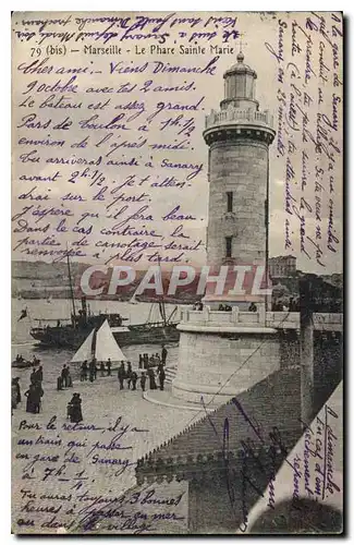 Cartes postales Marseille Le Phare Sainte Marie