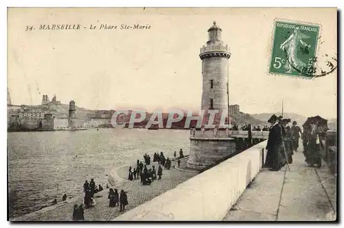 Ansichtskarte AK Marseille Le Phare Ste Marie