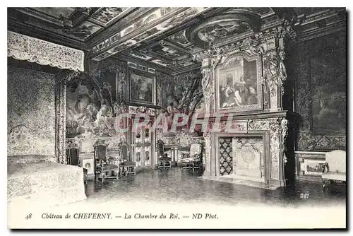 Ansichtskarte AK Chateau de Cheverny La Chambre du Roi