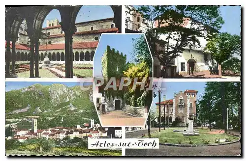Cartes postales Arles sur Tech Le Cloitre Cour de l'ancienne Abbaye Tour de l'ancienne Abbaye Vue generale L'Hot