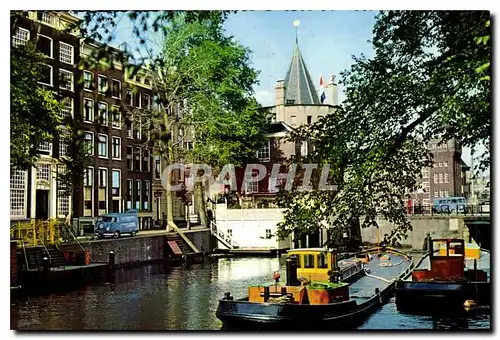 Cartes postales Vieil Amsterdam Geldersekade avec Schreierstoren