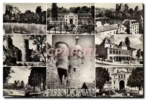 Cartes postales Bourbon L'Archambault L'Etang L'Etablissement Thermal Le Chateau Tour Qui Qu'en Grogne le Casino