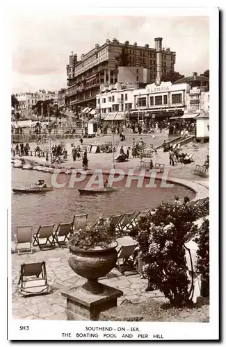 Ansichtskarte AK Southend on Sea The Boating pool and pier hill