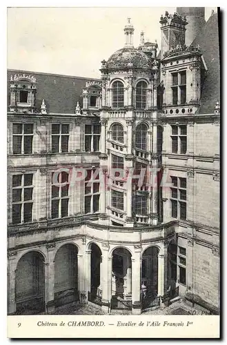 Cartes postales Chateau de Chambord Escalier de l'Aile Francois I