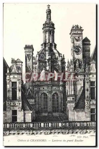 Cartes postales Chateau de Chambord Lanterne du Grand Escalier