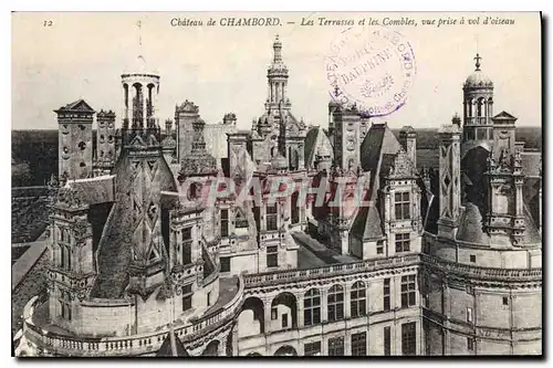 Ansichtskarte AK Chateau de Chambord Les Terrasses et les Combles vue prise a vol d'oiseau