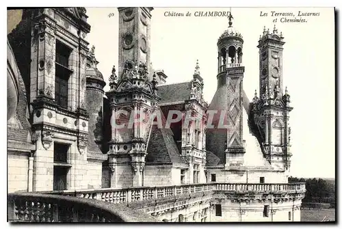 Ansichtskarte AK Chateau de Chambord Les Terrasses Lucarnes et Cheminees