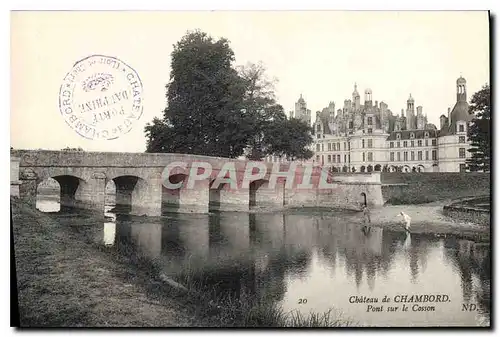 Cartes postales Chateau de Chambord Pont sur le Cosson