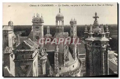 Ansichtskarte AK Chateau de Chambord Les Combles vue prise a vol d'oiseau de la Tour de l'Horloge