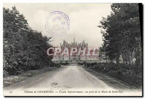 Ansichtskarte AK Chateau de Chambord Facade Septentrionale vue prise de la Route de Saint Dye