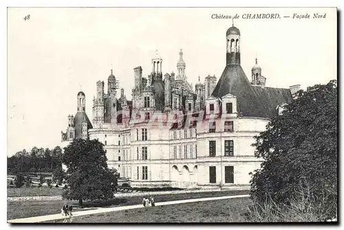 Cartes postales Chateau de Chambord Facade nord