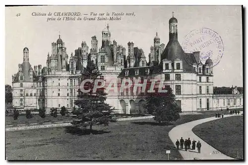 Ansichtskarte AK Chateau de Chambord Vue sur la facade nord prise de l'Hotl du Grand Saint Michel