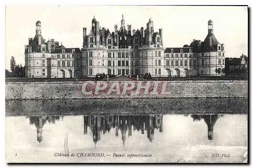 Cartes postales Chateau de Chambord Facade septentrionale