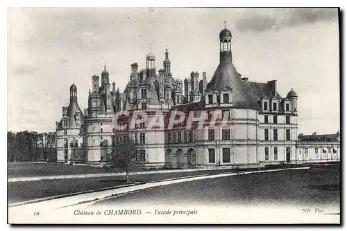 Cartes postales Chateau de Chambord Facade principale